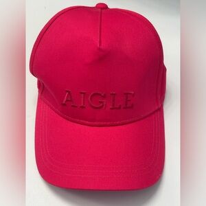 Aigle embroidered cap, bright pink, for women. Brand new.
